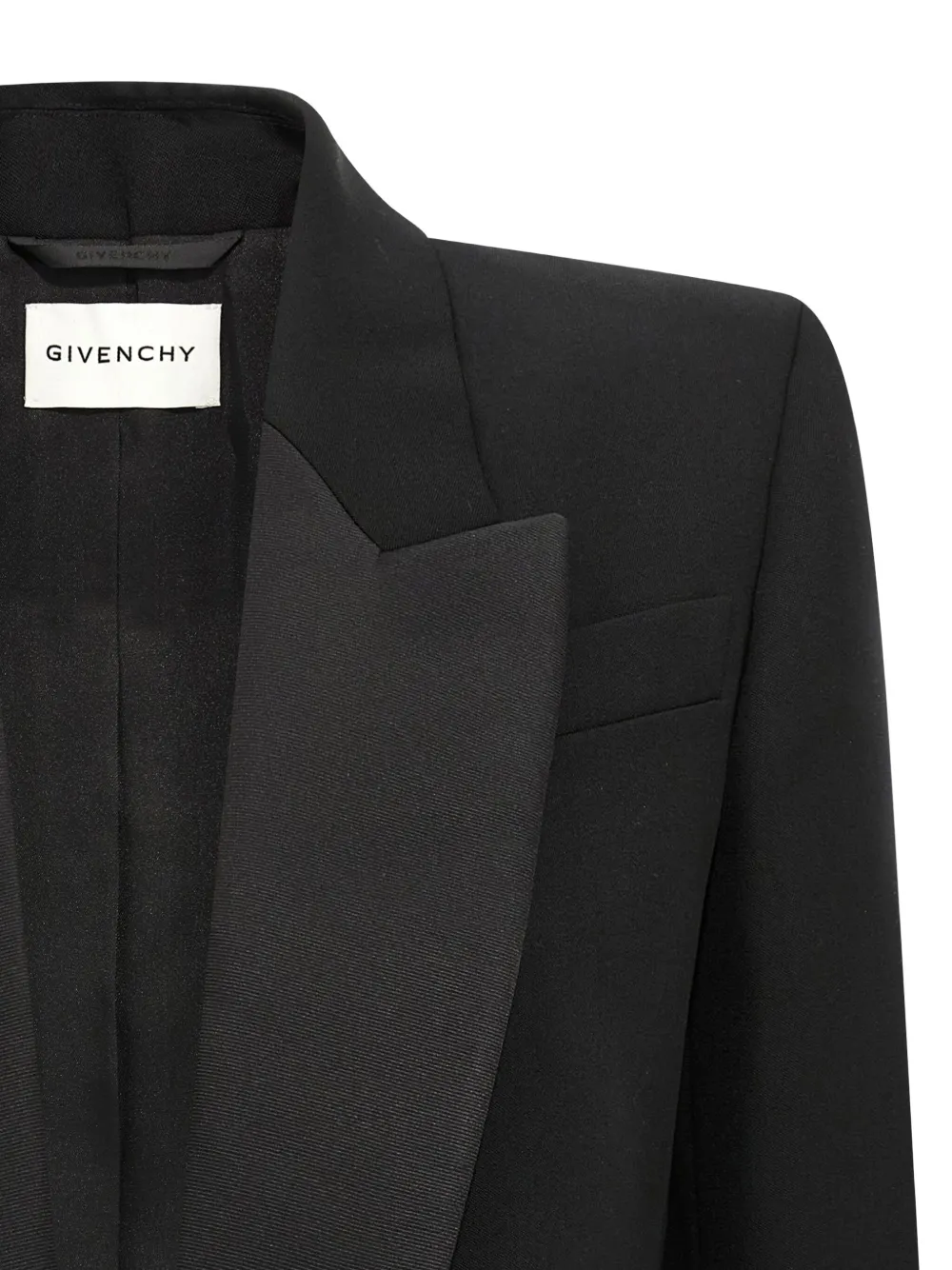 Пиджак с заостренными лацканами и подкладкой на плечах Givenchy, черный — фото 4