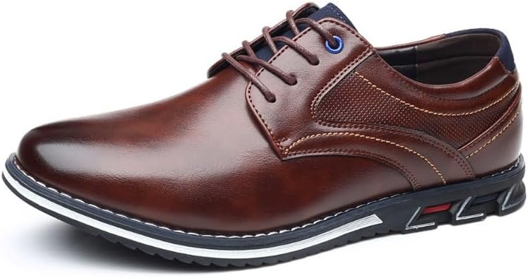 

Классические туфли Oxford Lisse для комфортного ношения в течение всего дня Swzec, коричневый