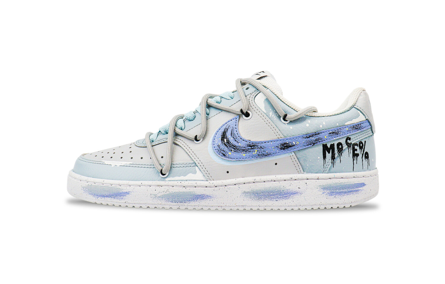 

Кроссовки Nike Court Vision 1 Skateboarding Shoes Women's Low-top Gray, синий