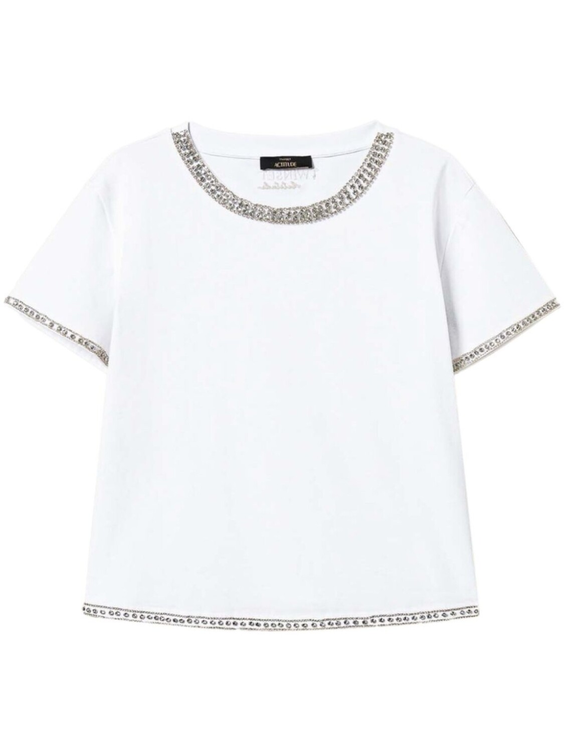 

TWINSET футболка с кристаллами, белый