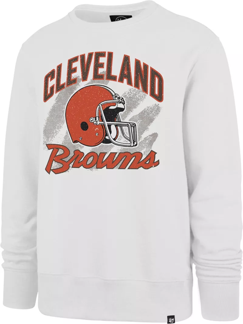 

Мужская белая толстовка с круглым вырезом '47 Cleveland Browns Shader Throwback