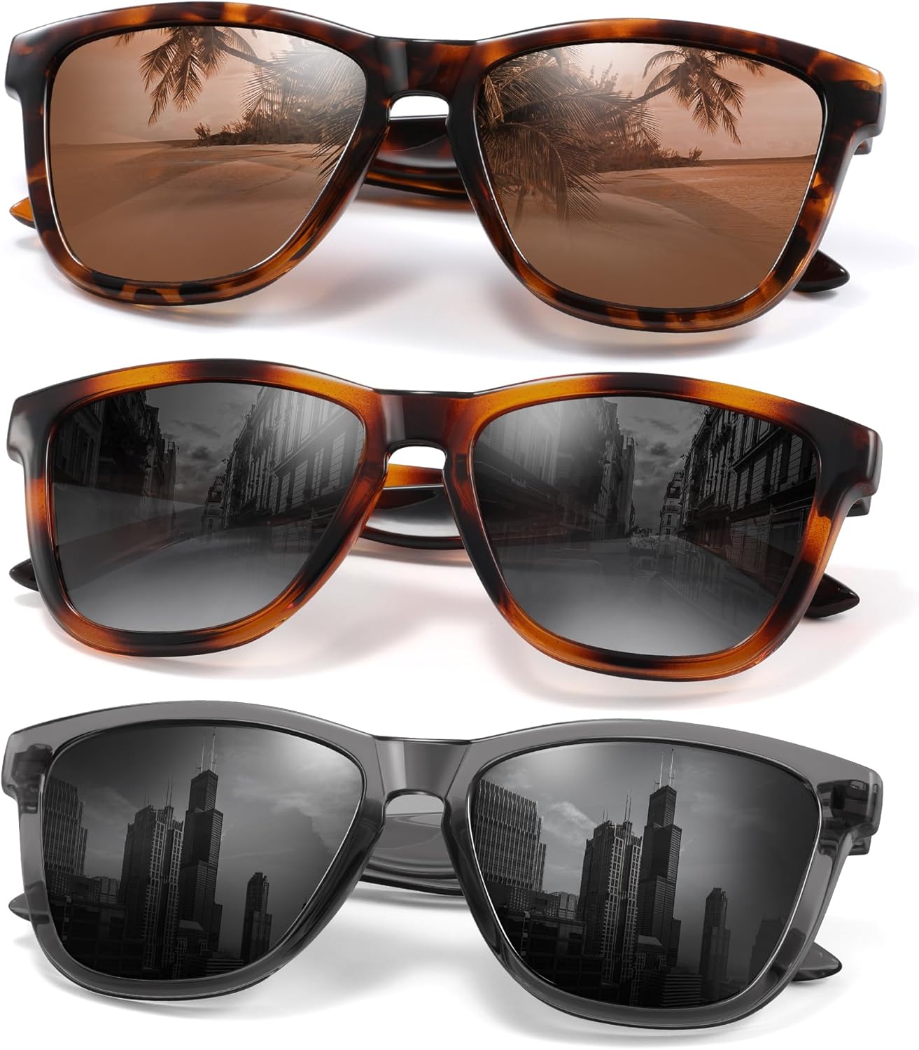 

Поляризованные солнцезащитные очки для женщин, модные, классические, в стиле ретро, ​​женские солнцезащитные очки для мужчин, очки для вождения, защита от УФ-излучения kunchu, Bjbrown+djgrey+grey