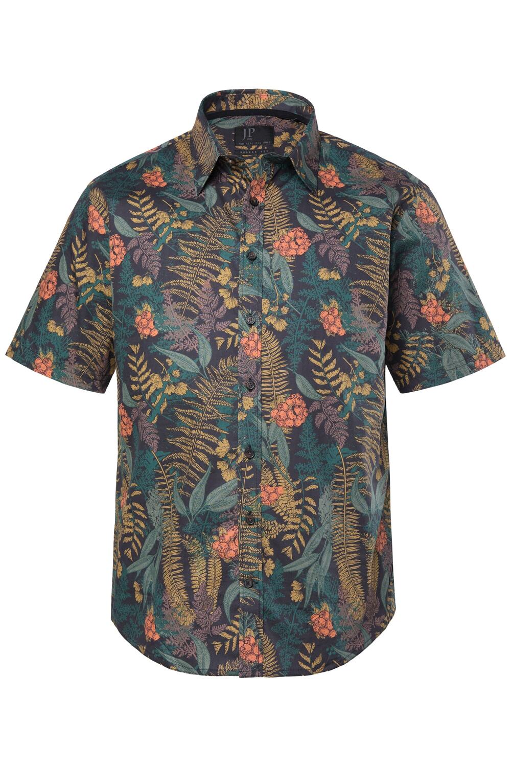 

JP1880 Рубашка на пуговицах Regular fit в темно-коричневом цвете