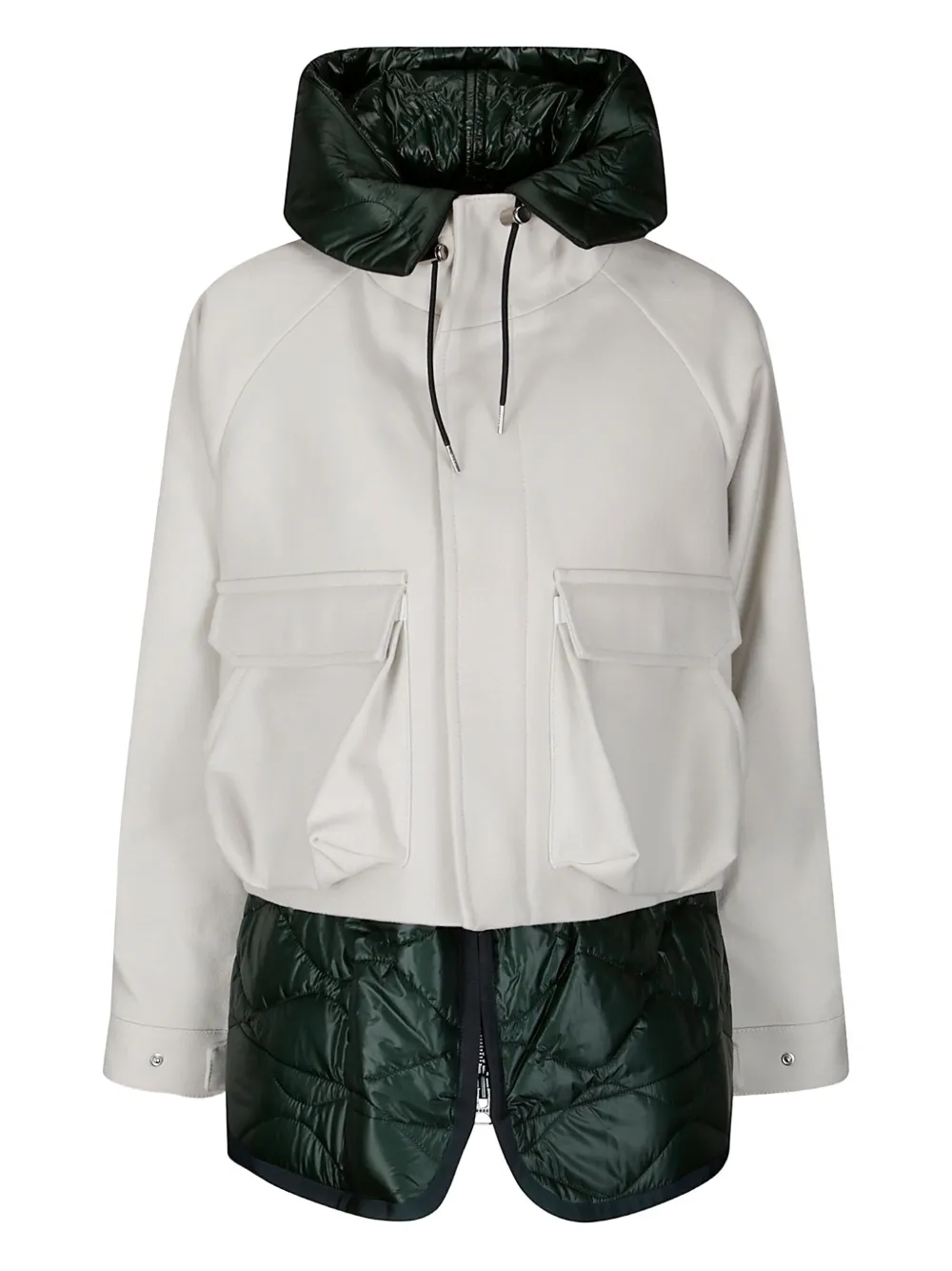 

Мелтоновая куртка на молнии SACAI, белый