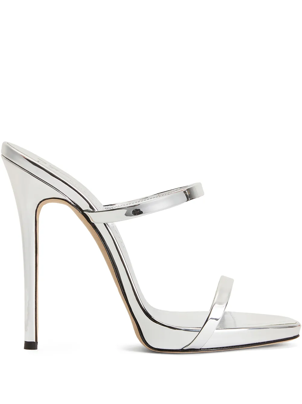 Босоножки Darsey с эффектом металлик Giuseppe Zanotti, серебяный