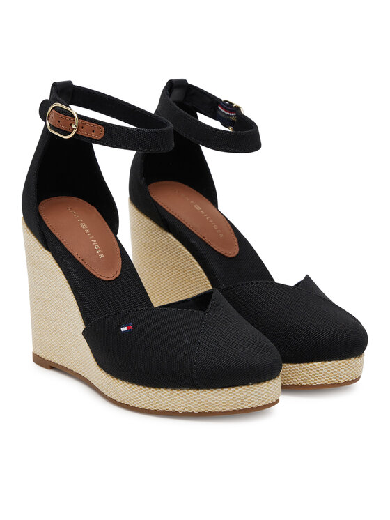 Низкие туфли Flag High Wedge Espad Closed Toe FW0FW08494 Tommy Hilfiger, черный — фото 2