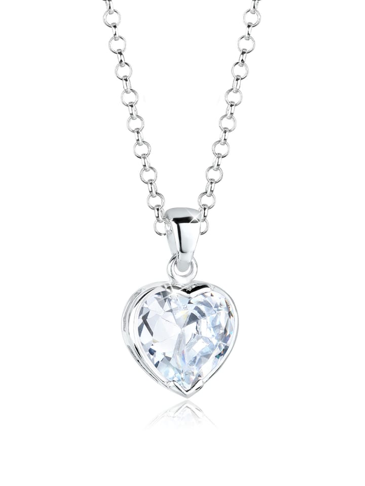 

Elli Колье из серебра 925 пробы в форме сердца белого цвета