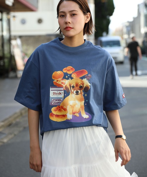 

Футболка с коротким рукавом, анималистический принт, серия Hook Bakery, синий