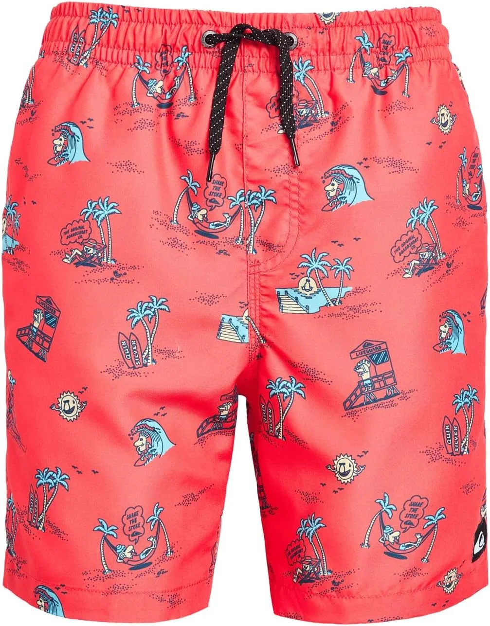 Шорты активные Quiksilver Everyday Mix Volley, Hot Coral