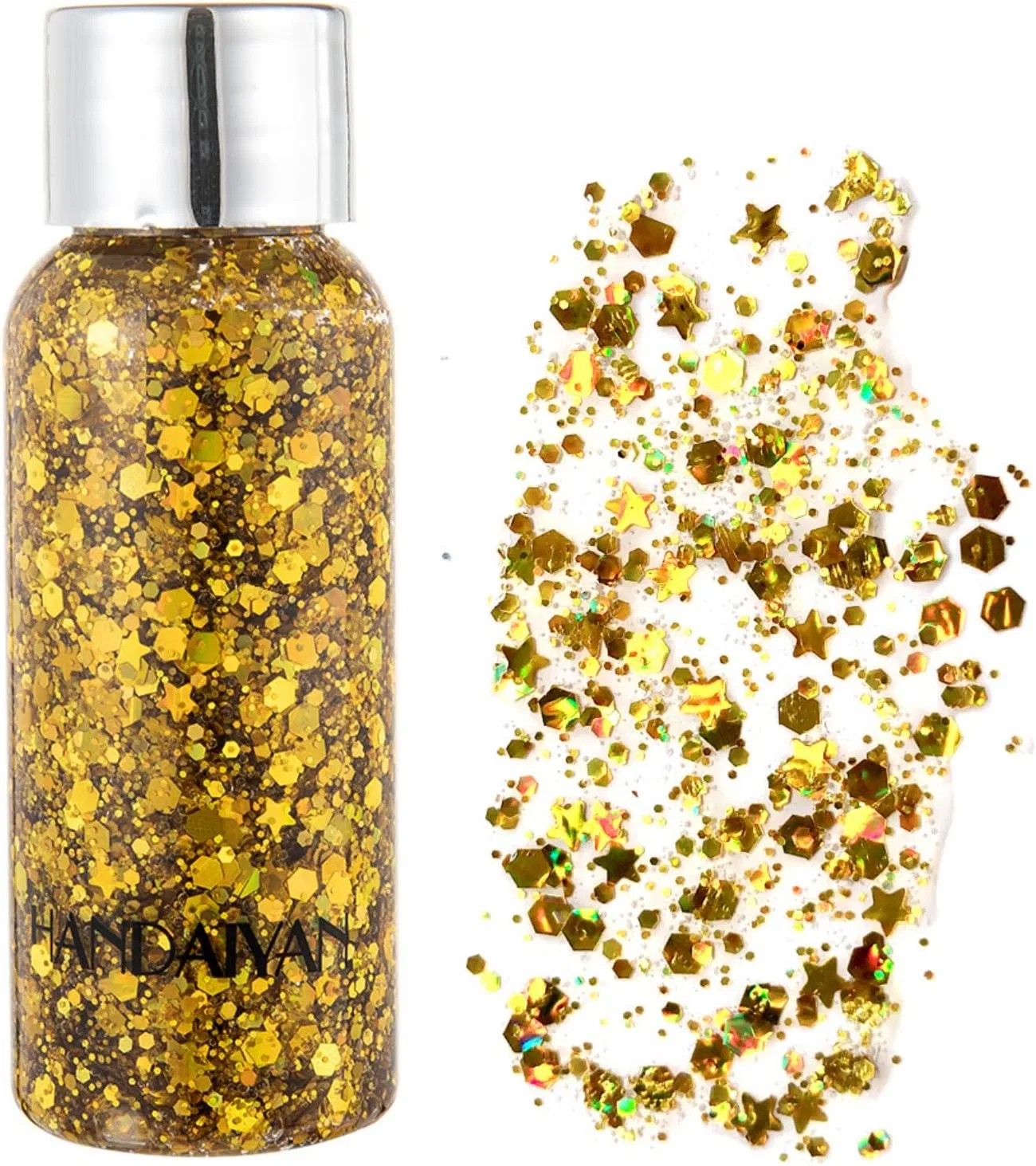 Гель с блестками для тела Holographic Chunky Glitter Generic 35g Золотой
