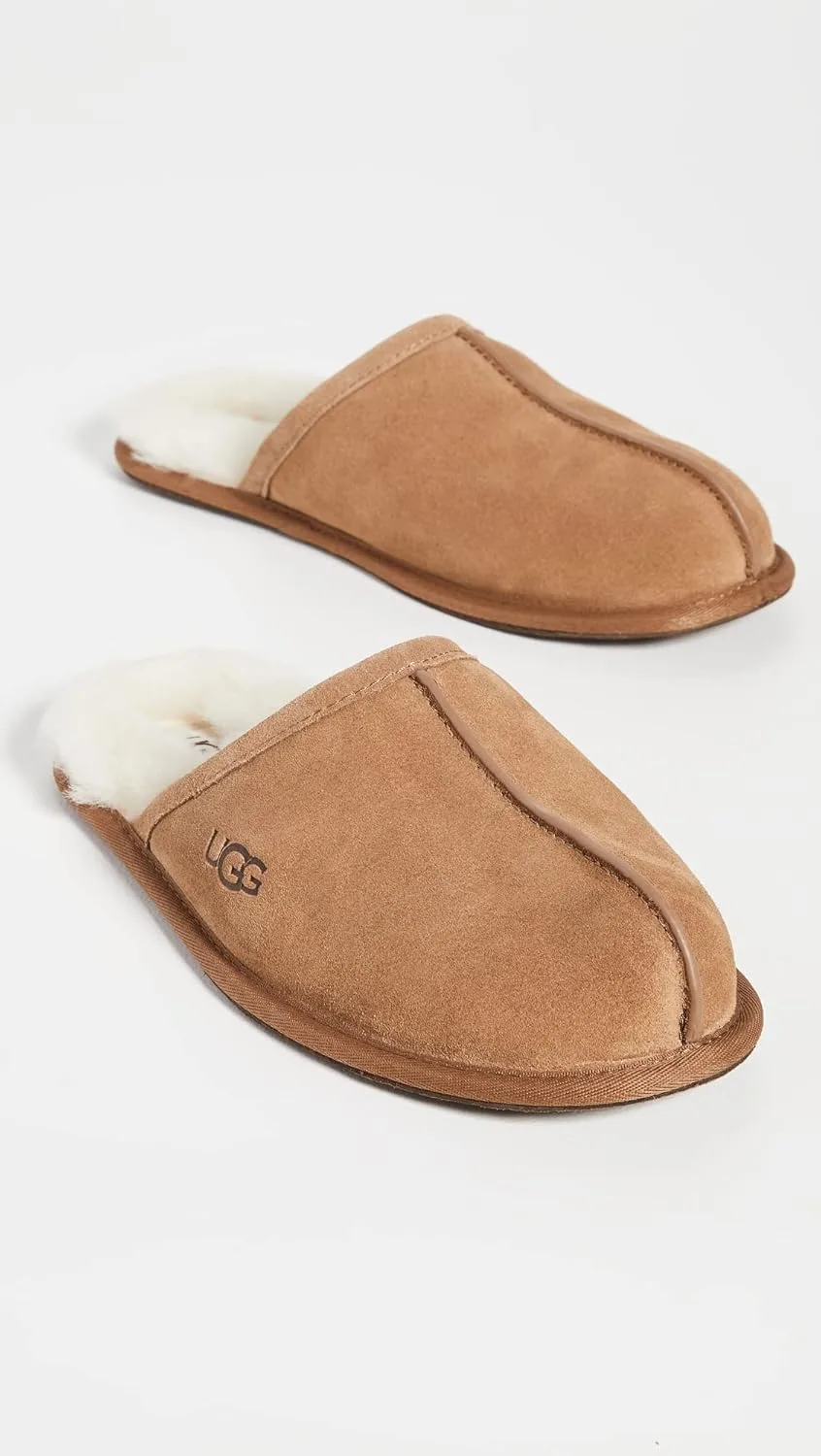 Мужские домашние тапочки UGG Scuff (Scuff) - каштановый цвет, размер: 42 EU, каштановый — фото 2