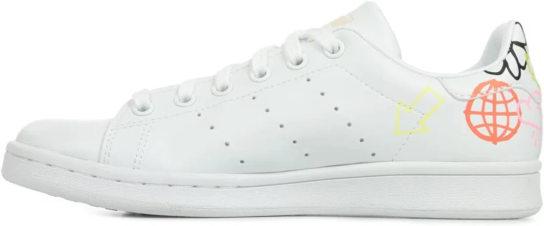 Кроссовки Adidas Unisex-Erwachsene Stan Smith Basketballschuhe, Weiß, 47 1/3 EU, Footwear White Halo Ivory Footwear White Fx5679 — фото 4