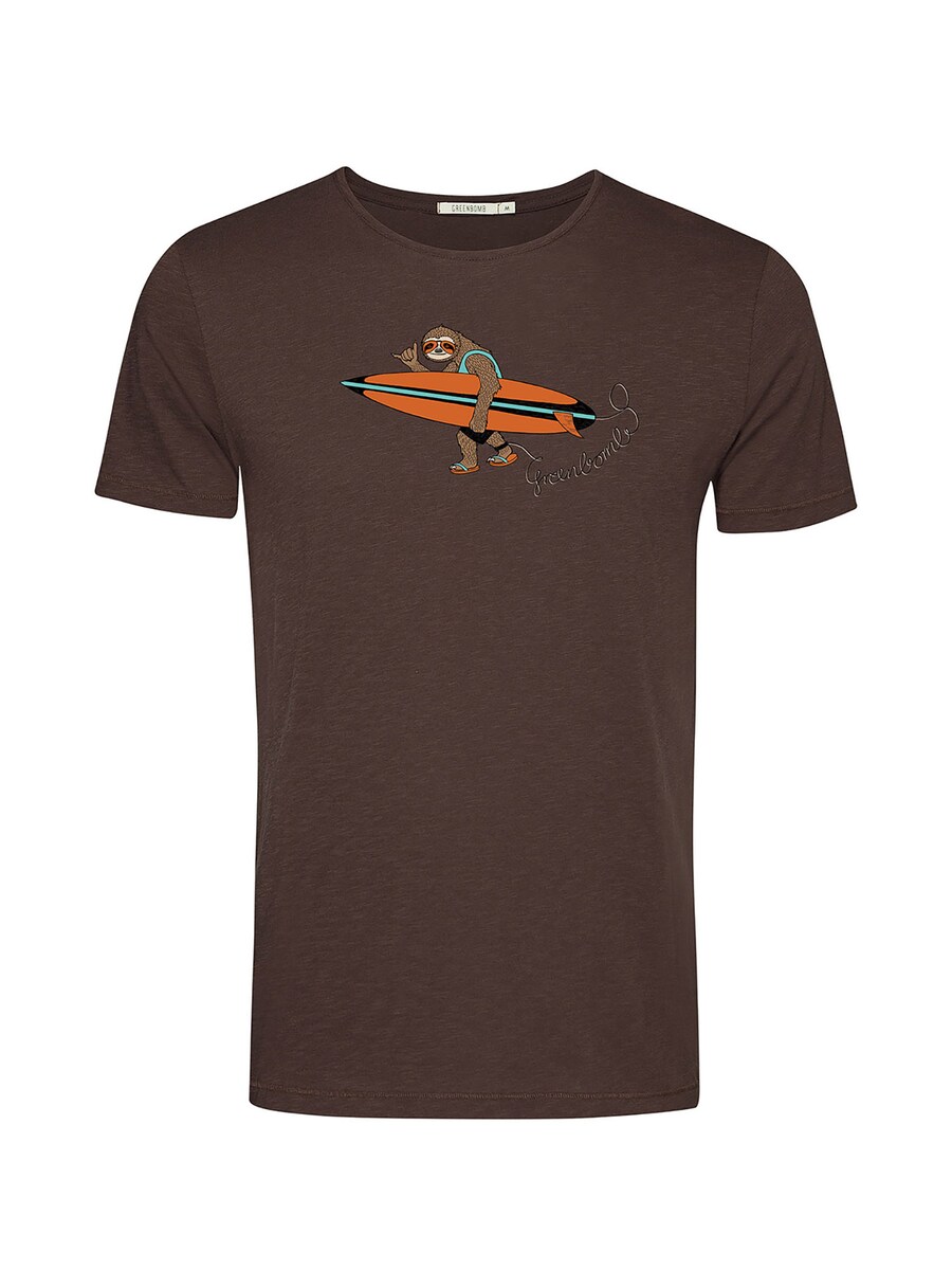 

Рубашка GREENBOMB Animal Sloth Surf, коричневый