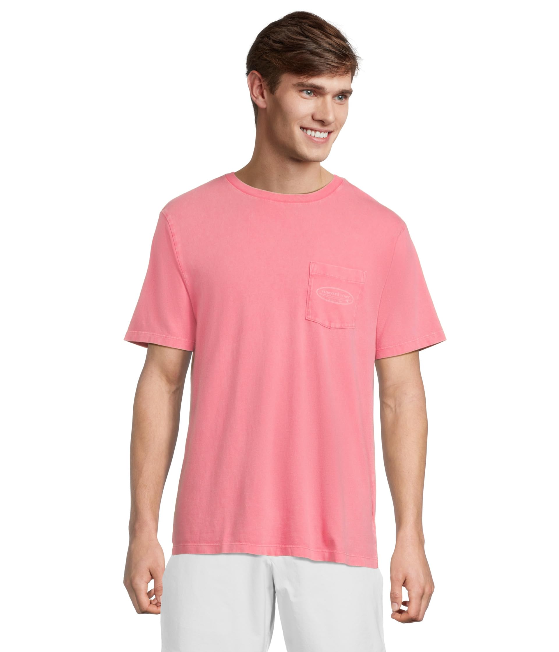 

Футболка Vineyard Vines Outlined Surf Logo Short Sleeve Tee, Sunset Pink