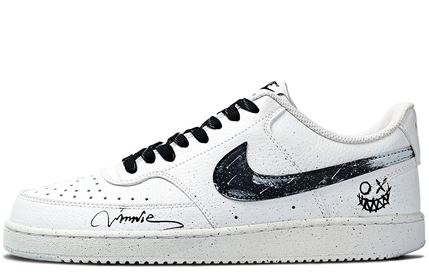 

Кроссовки Court Vision 1 Unisex низкие Nike, черный/белый