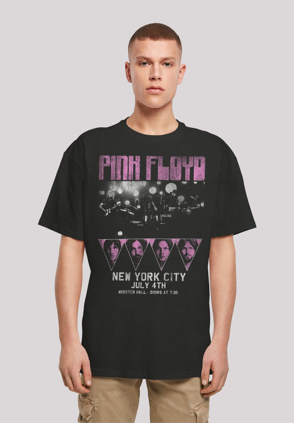 

Футболка с принтом PINK FLOYD TOUR NYC F4NT4STIC, черный