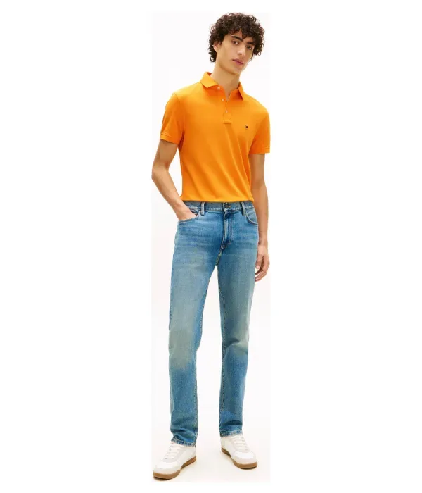 Поло 1985 slim fit Tommy Hilfiger, оранжевый — фото 2