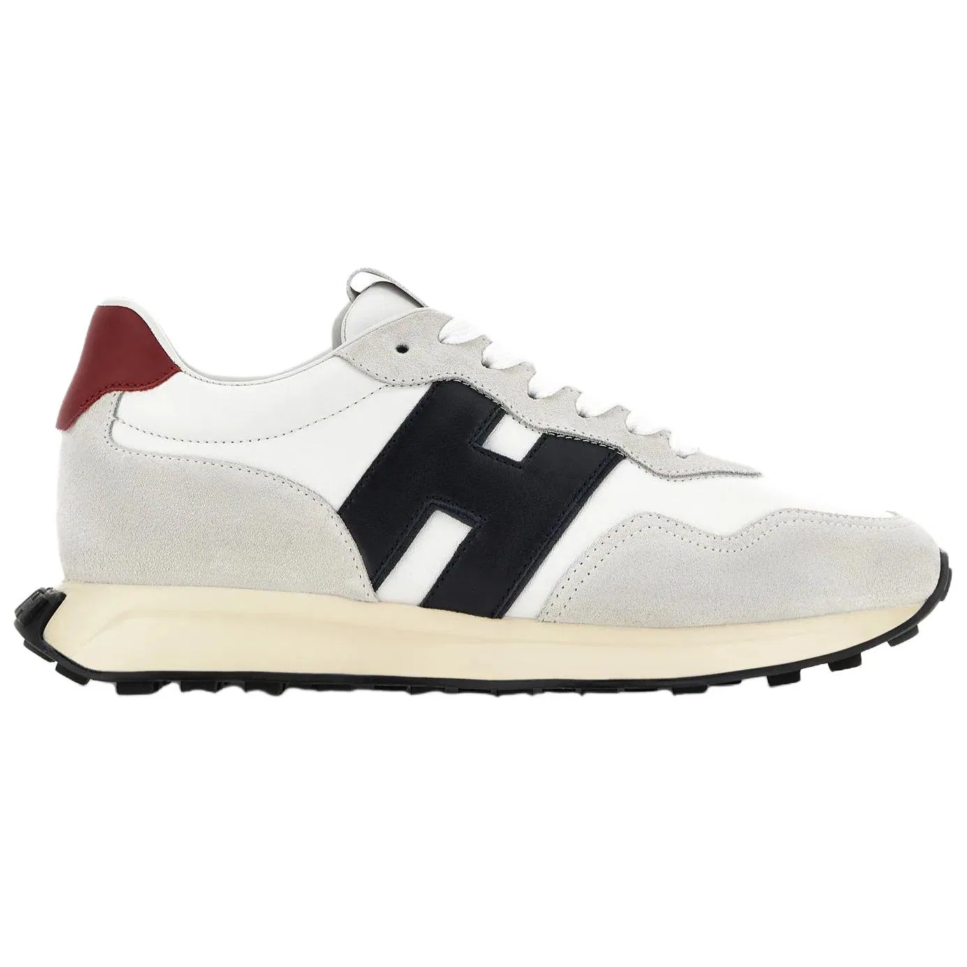 Кроссовки кожаные HOGAN Gray White — фото 3