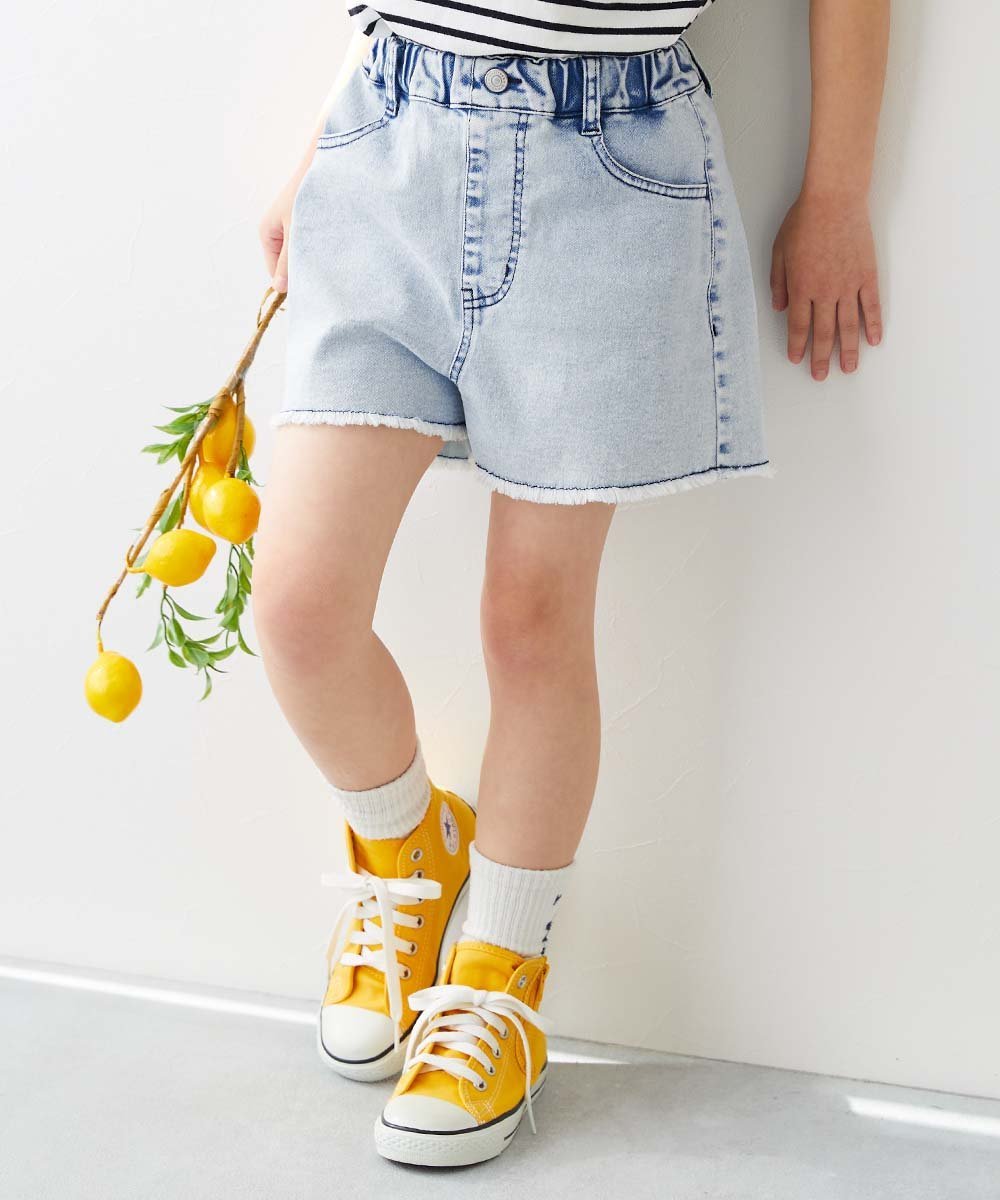 Джинсовые шорты, брюки и полубрюки из ткани Raku Denim с химической обработкой, бахромой, весна/лето 2015. Devirock, 003-Chemical Bleach