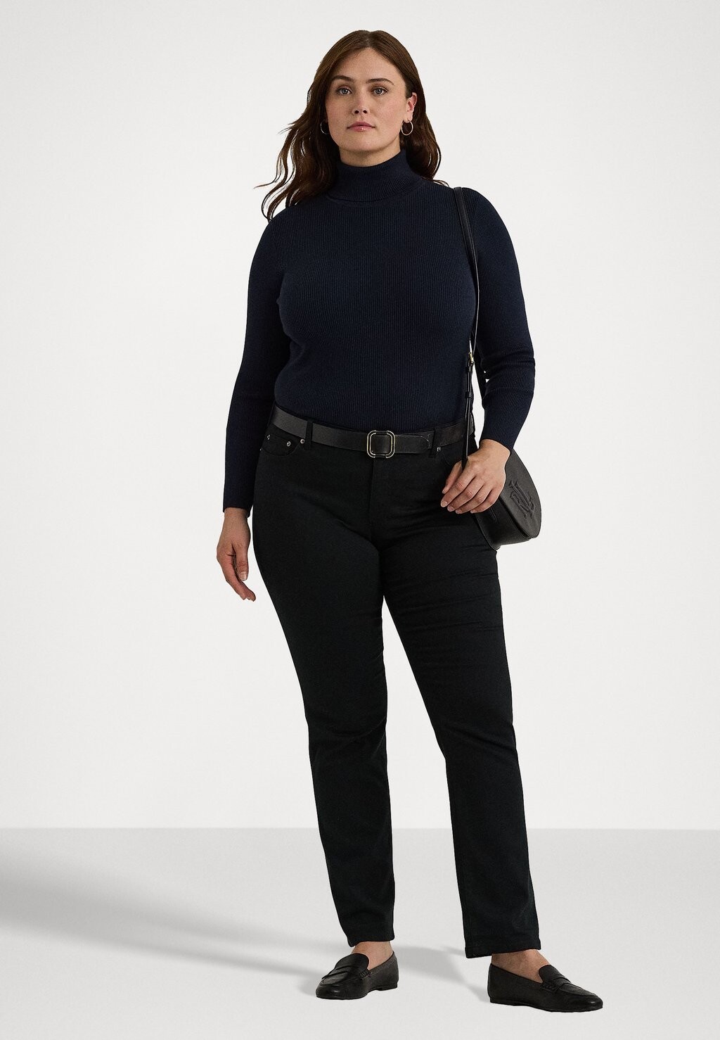 

Джемпер RIB KNIT ROLL NECK JUMPER Lauren Ralph Lauren Woman, темно-синий