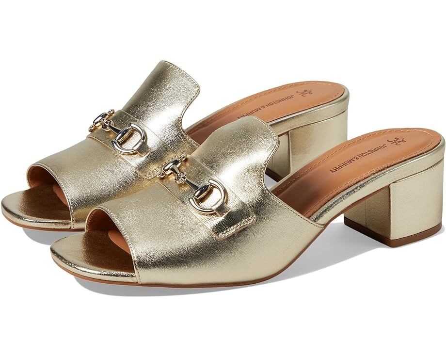 

Туфли Johnston & Murphy Edith Bit Slide, цвет Gold Metallic