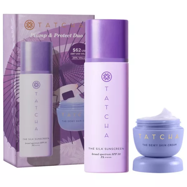 

Plump + protect spf 50 увлажнение + солнцезащитный крем дуэт Tatcha