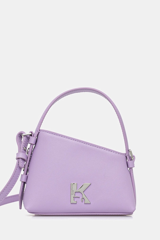 

Кожаная сумка Karl Lagerfeld Jeans, фиолетовый