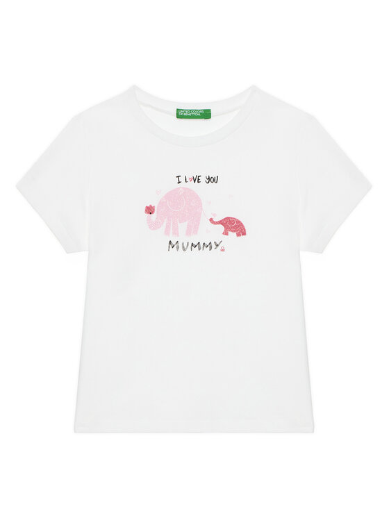 

Футболка обычного кроя 3I1XG10JJ United Colors Of Benetton, белый