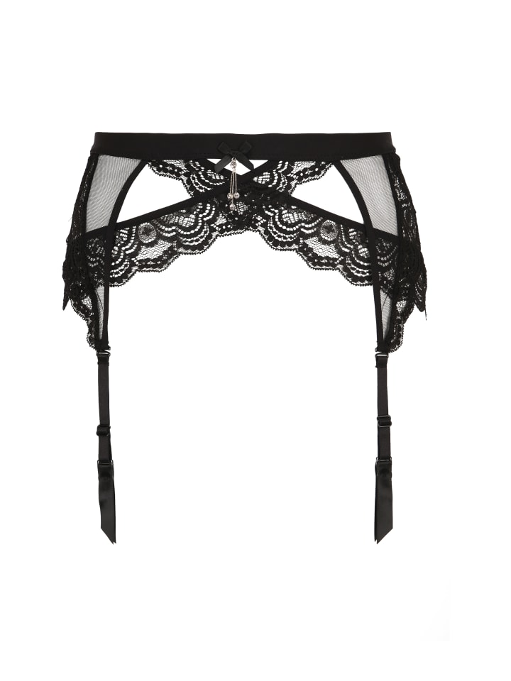 

PETITE FLEUR GOLD Черный пояс для чулок