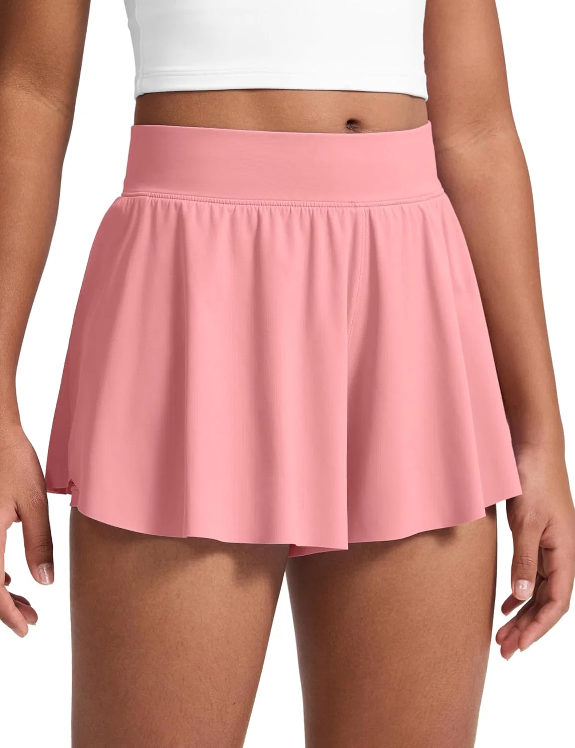 Детские шорты для спорта CRZ YOGA, 2-в-1, Lotus Pink