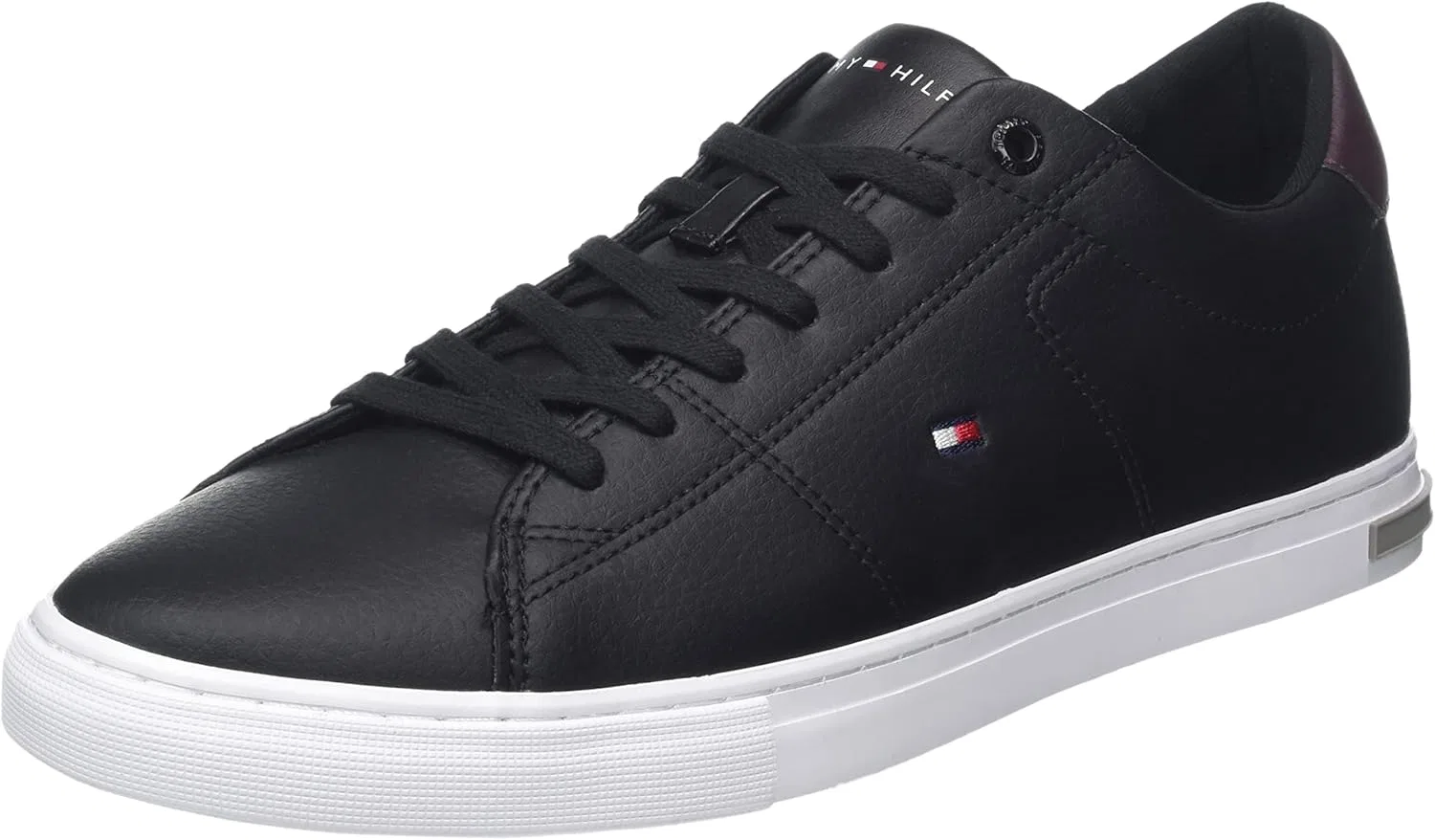 Мужские вулканизированные кроссовки Tommy Hilfiger Essential с кожаными деталями, Black