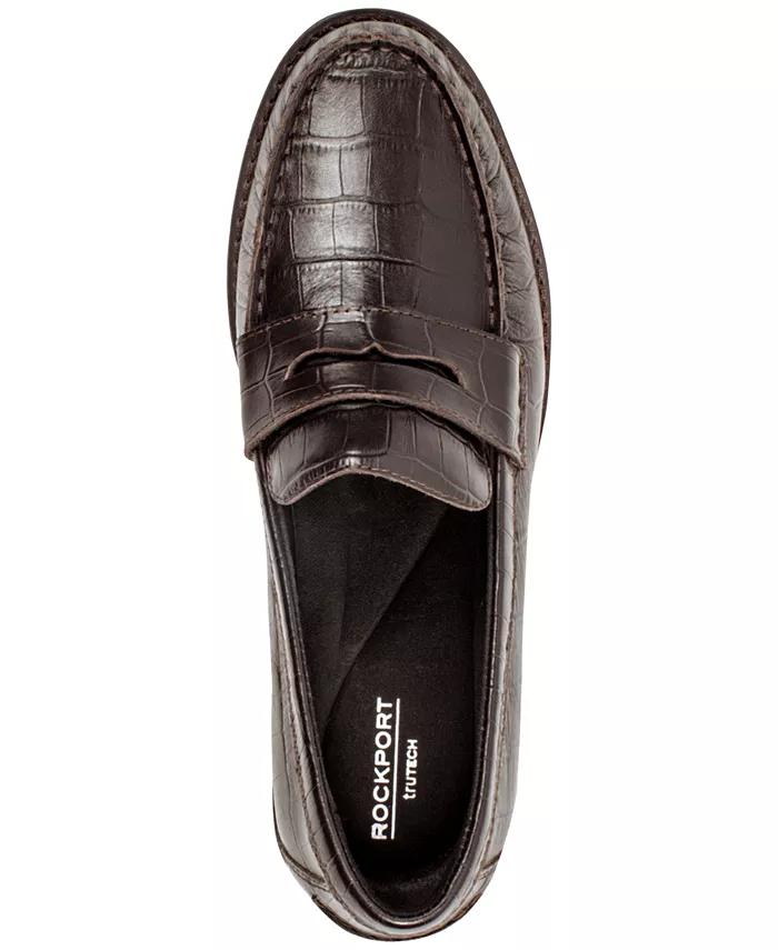 Женские лоферы Weslin Slip-On Rockport, коричневый — фото 4
