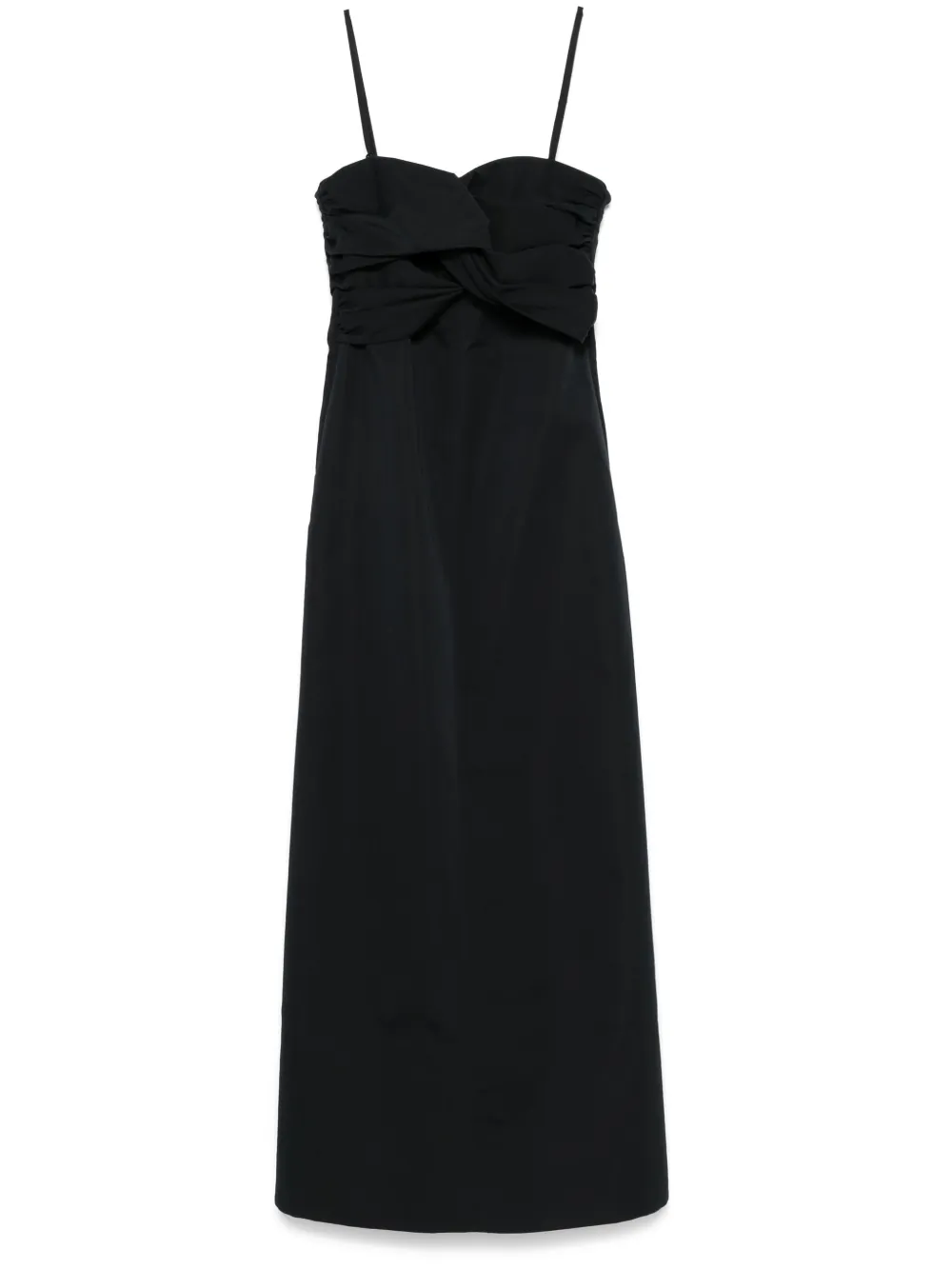 

Платье макси с драпировкой JIL SANDER, черный