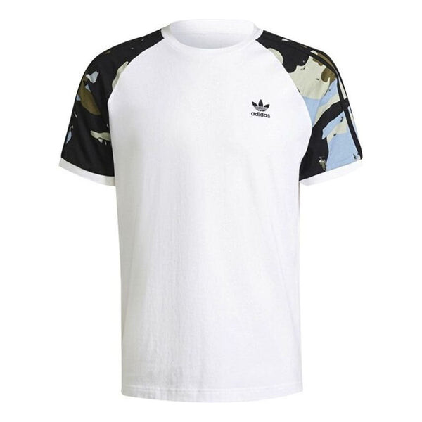 

Футболка originals camouflage splicing sports round neck short sleeve white Adidas, белый
