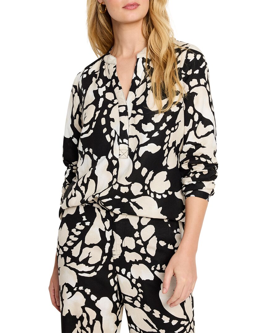 

Рубашка NIC+ZOE Evening Petal из льняной ткани Nic + Zoe, черный