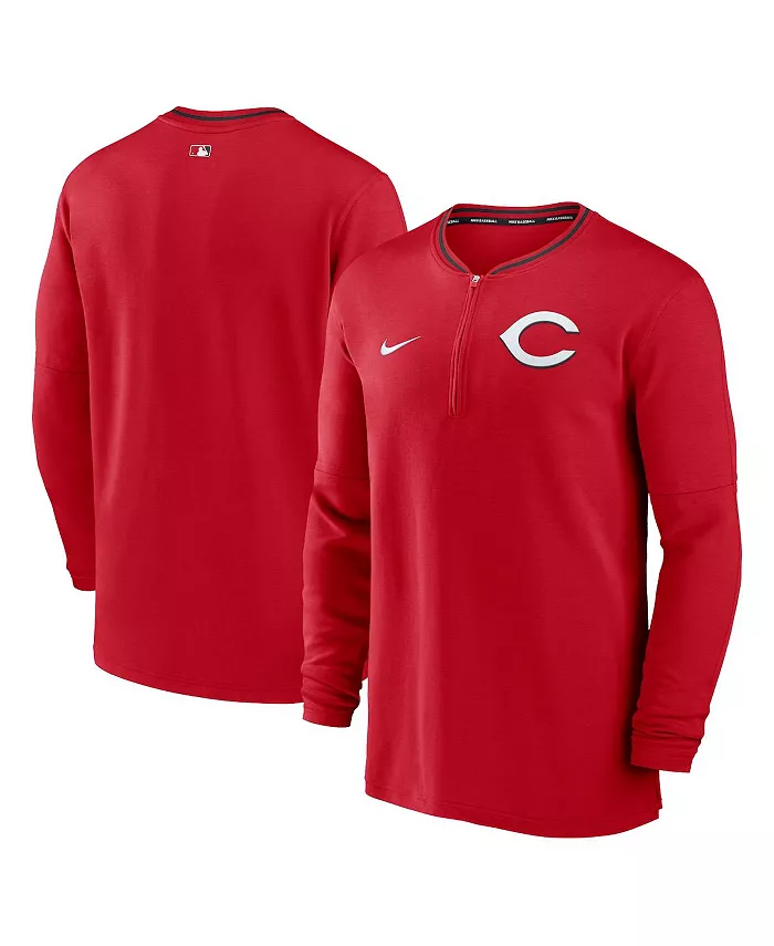 

Мужская красная полузастегивающаяся толстовка Authentic Collection Performance Cincinnati Reds Nike