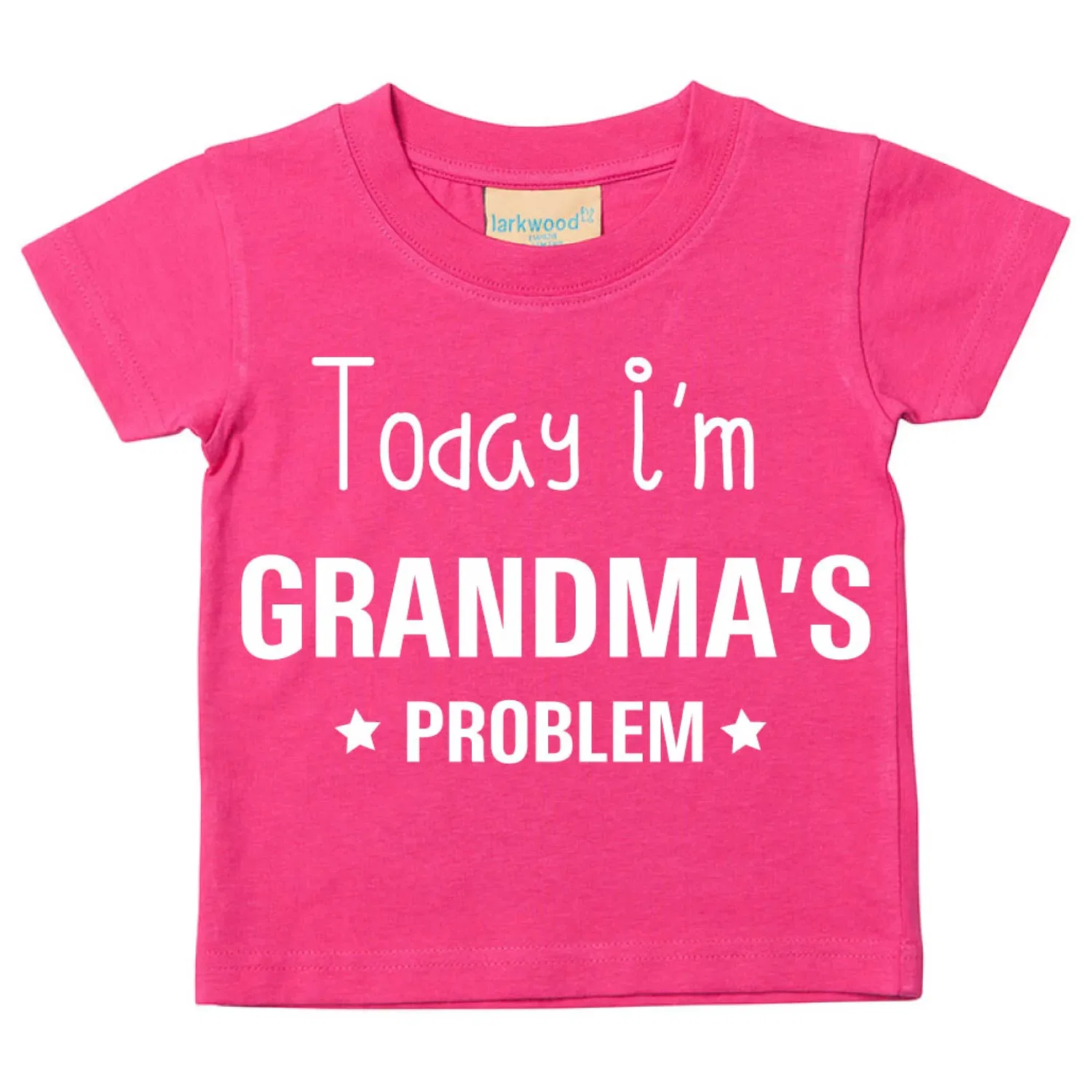 Детская футболка "Today I'm Grandma's Problem" 60 Second Makeover, розовый — фото 2