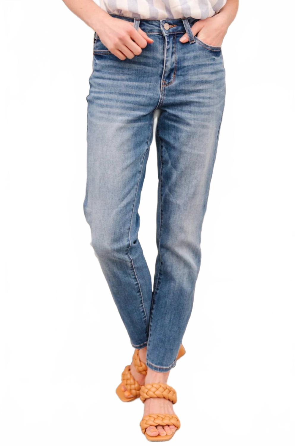 

Высокие синие скинни джинсы Judy Blue