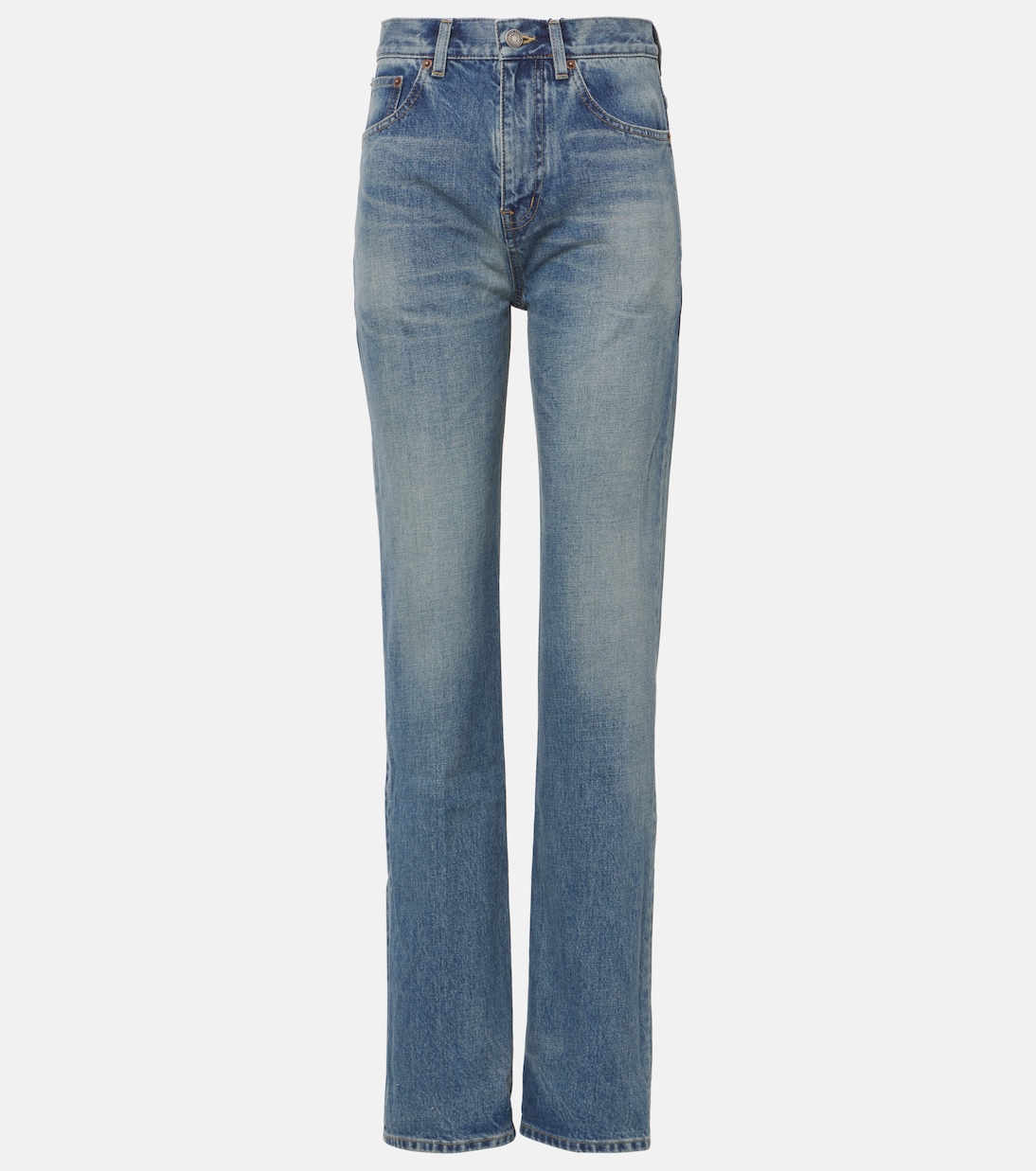 

Высокие прямые джинсы Saint Laurent, Benjamin Blue