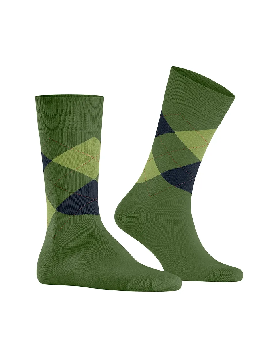 

Мужские короткие носки из органического хлопка с ромбами Burlington, зеленый