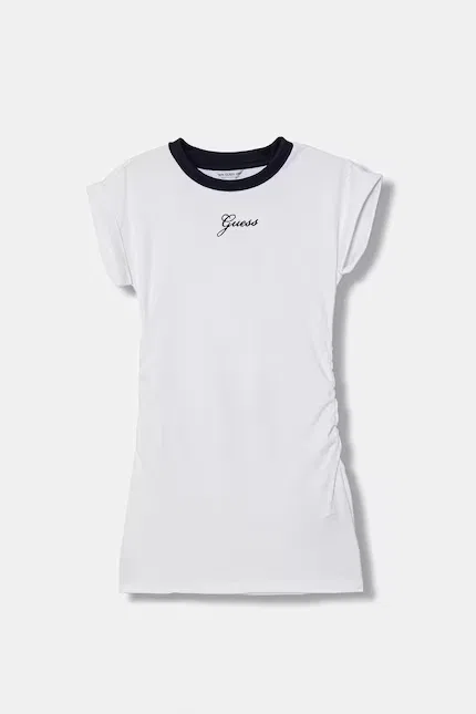 Платье хлопковое с вышивкой Guess, белый