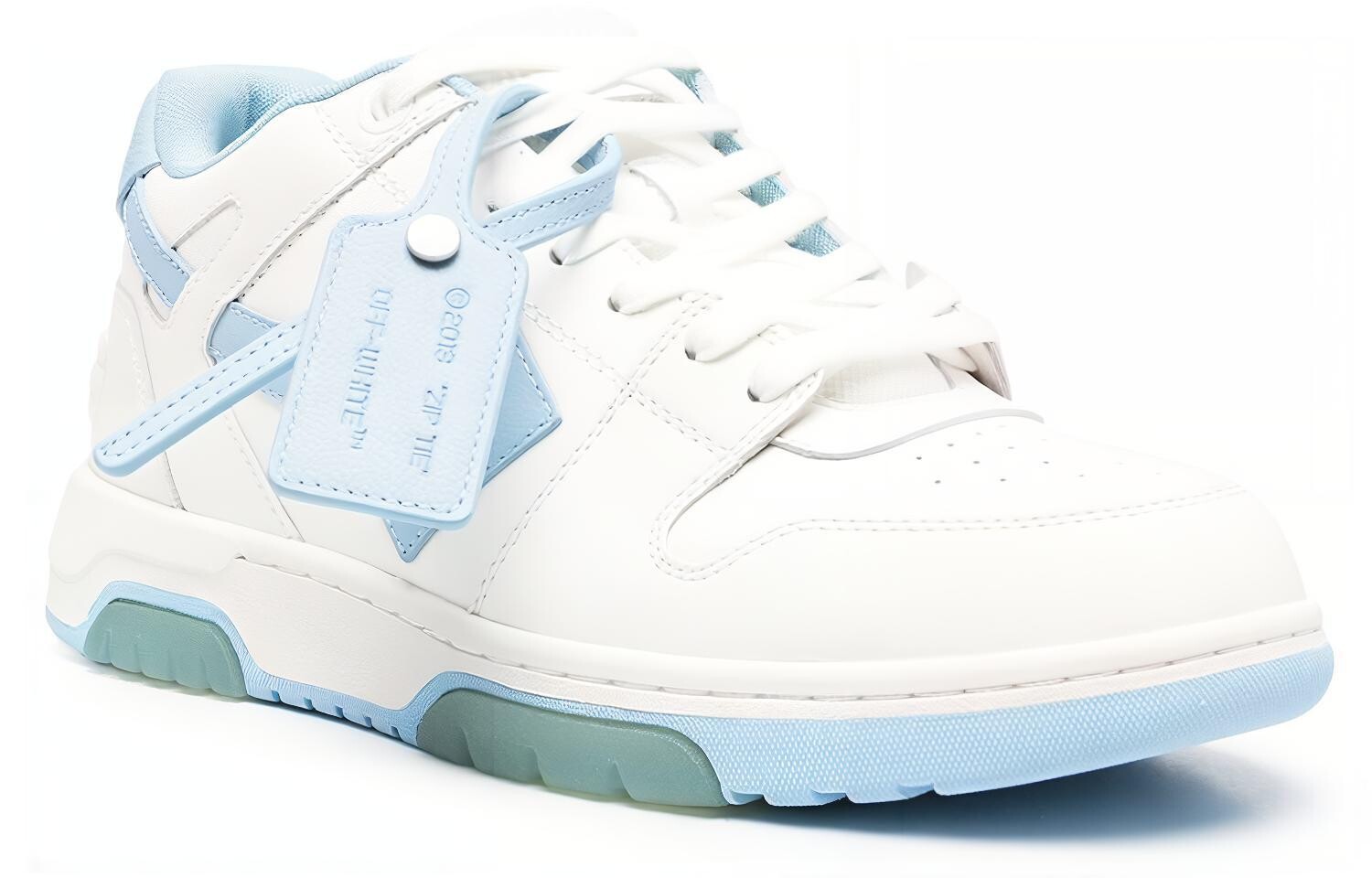 Кроссовки мужские Off-White Out Of Office, белый / голубой / зеленый — фото 2
