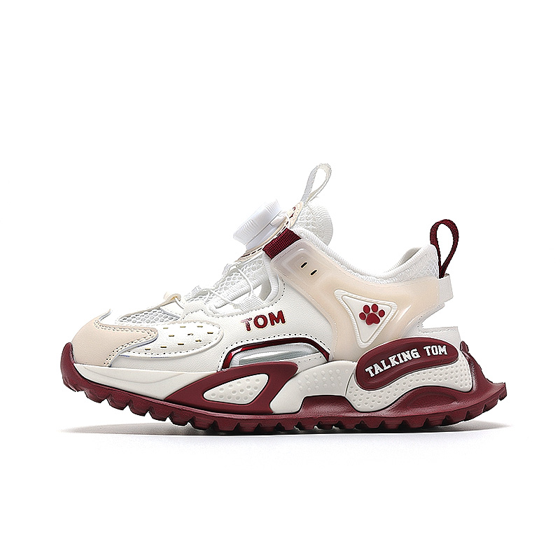 

Сандалии детские, противоскользящие, износостойкие, с отскоком, дышащие TALKING TOM, бежевый/красный