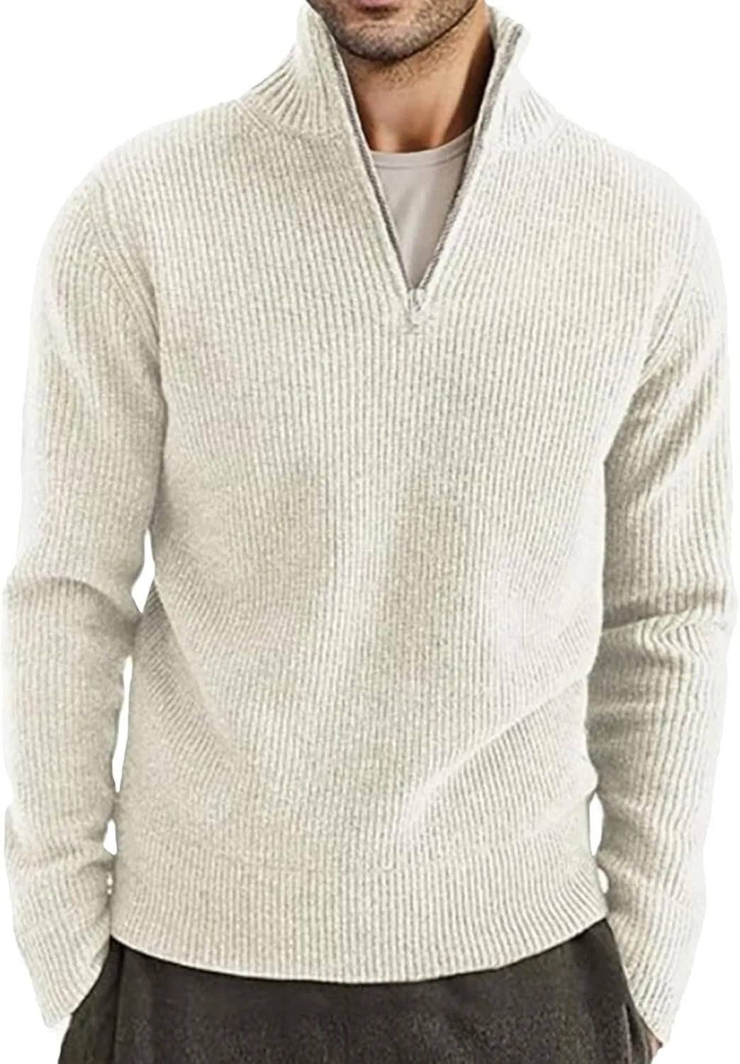 

Мужской свитер Maiyifu-GJ Slim Fit с воротником-стойкой