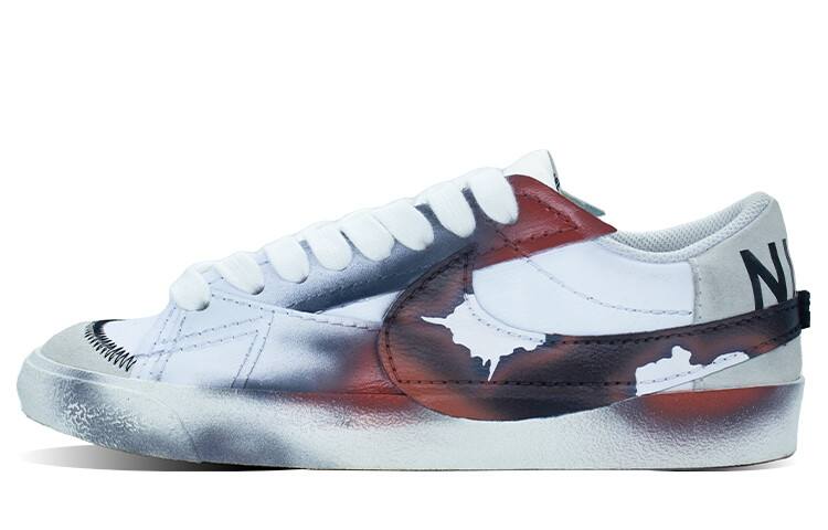 

Кроссовки Nike Blazer Skateboarding Shoes Men Low-top White/black, белый