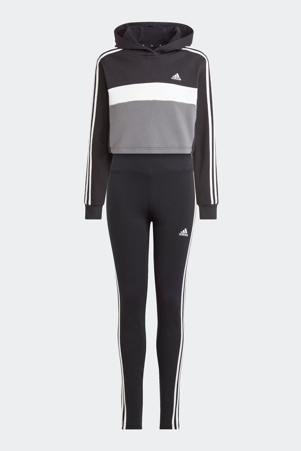

Детский спортивный костюм Tiberio с 3 полосками и колор блоками adidas, черный