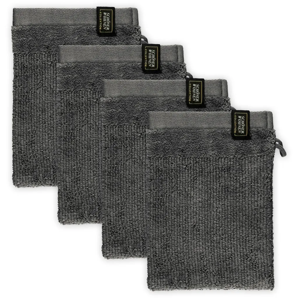 

Мочалка для мытья из коллекции SCHÖNER WOHNEN Sense с бархатной отделкой, нежная для кожи, качество Airtouch, очень мягкая Schöner Wohnen-Kollektion, антрацит