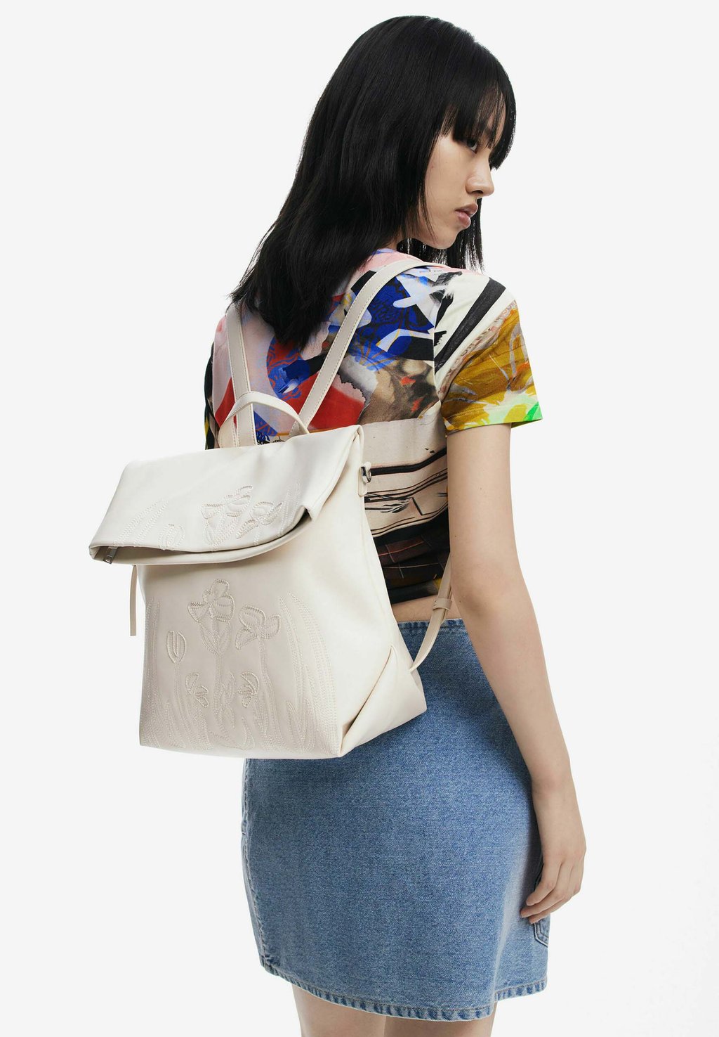 

Рюкзак MEDIUM CHROME FLAP Desigual, серый