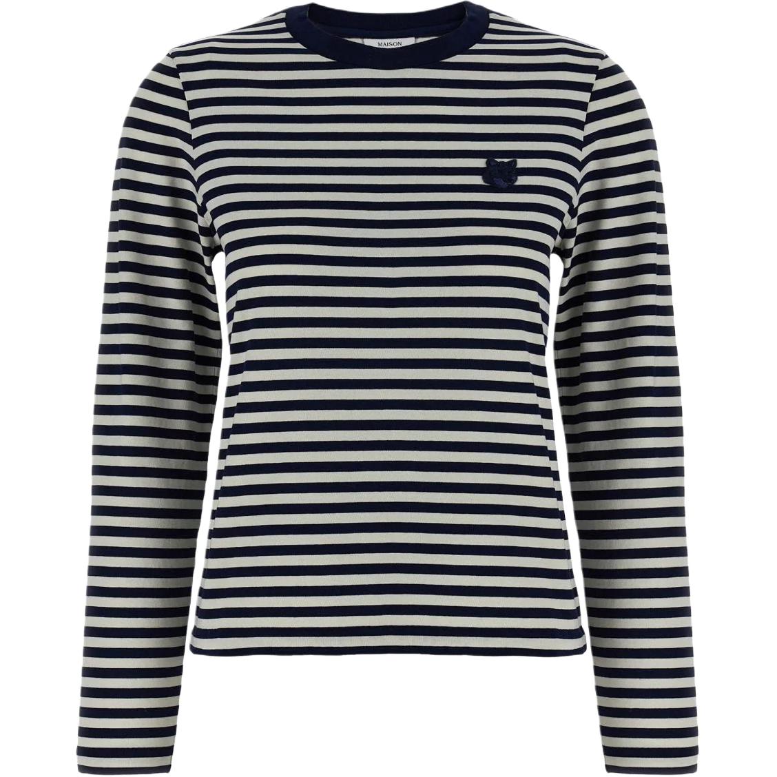 

Maison Kitsuné Bold Fox Head Striped Sweater Maison Kitsune, синий
