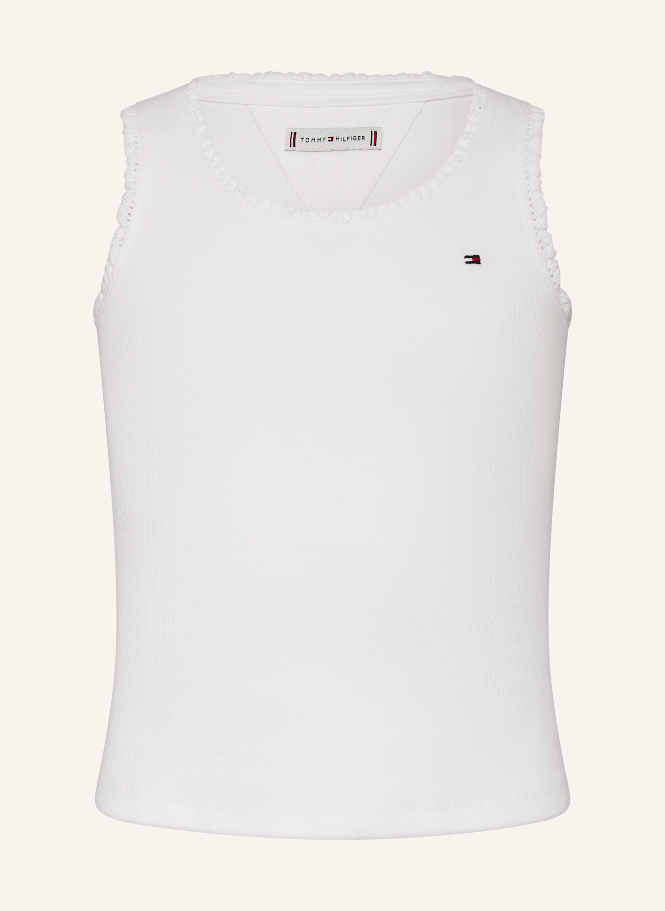

Топ с оборками Tommy Hilfiger, белый